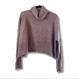 F21 Mauve Cropped Sweater